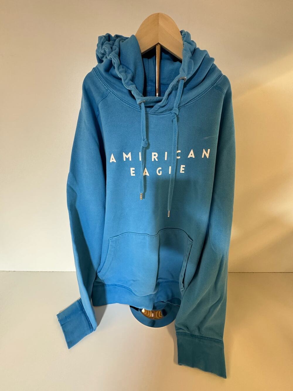 American Eagle Hoodie Teal Size Large Cottage Core Sweatshirt Y2K 90’s Women’s